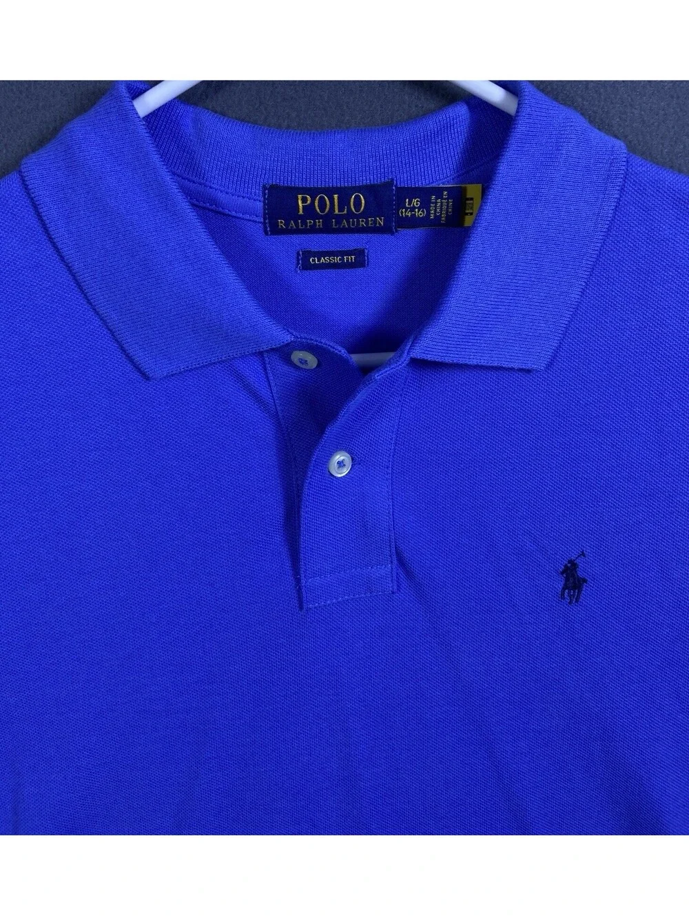 Polo Ralph Lauren Shirt Boys L 14-16 18x26.5 Pony Preppy Heritage Uniform Rugby